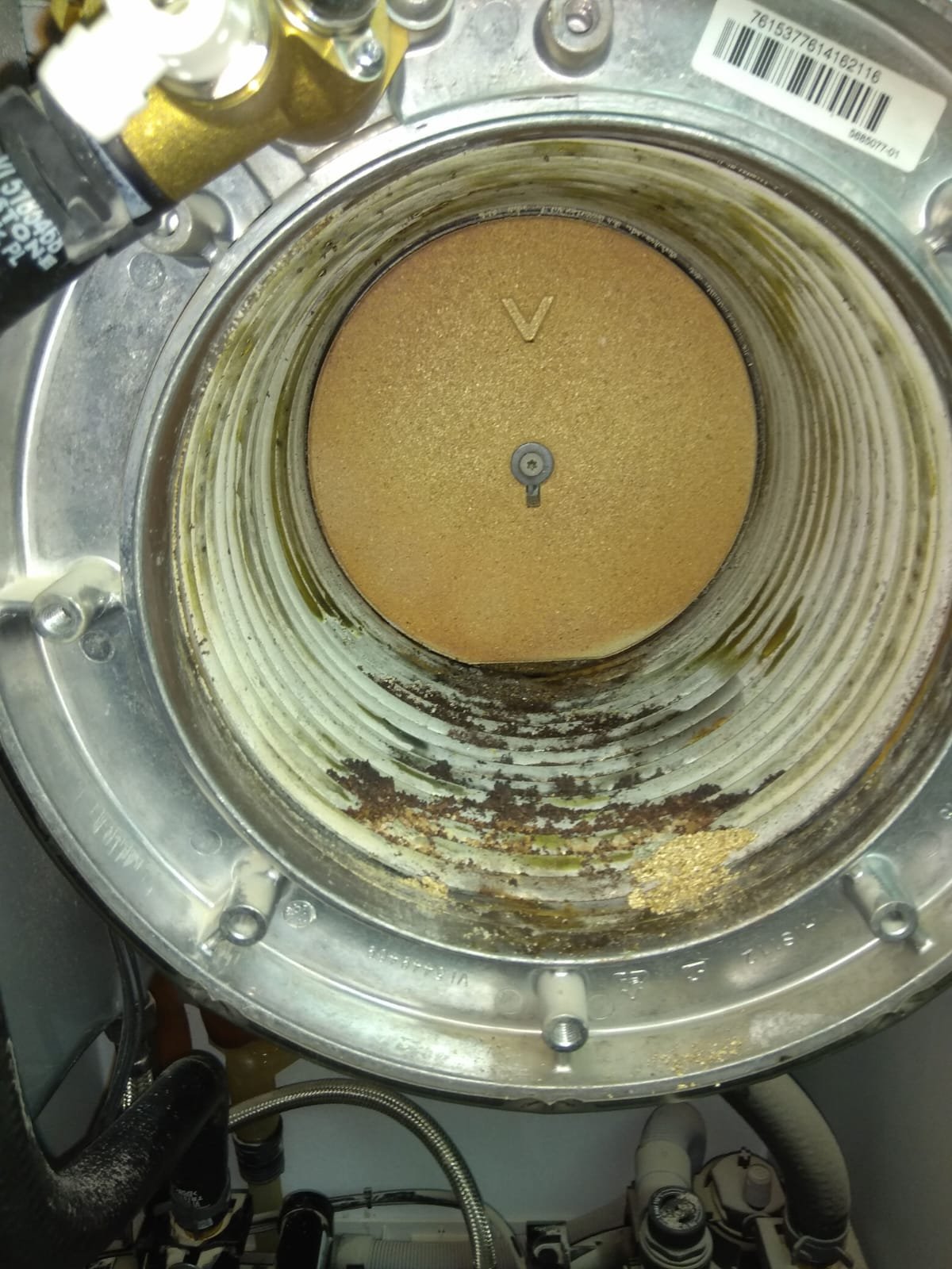 Výměník před servisem